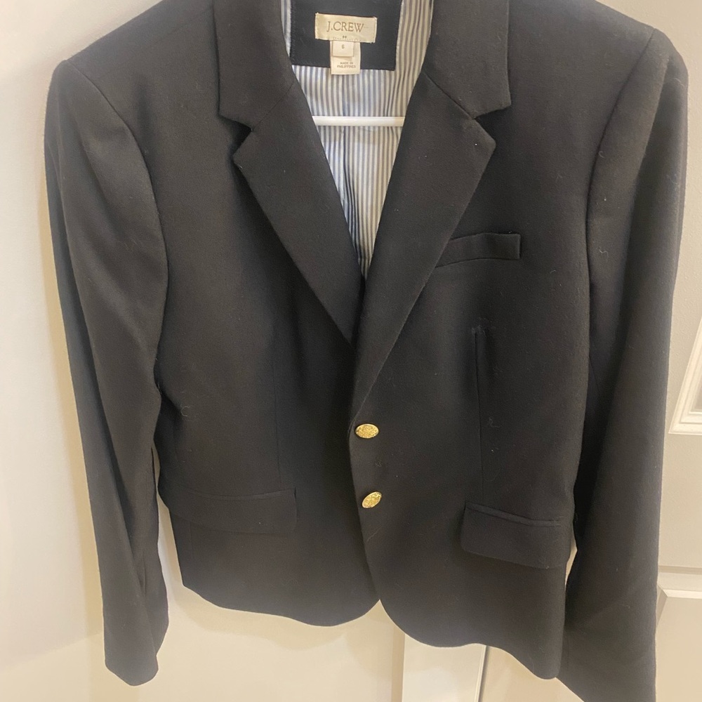 J. Crew Black Blazer with Gold Buttons